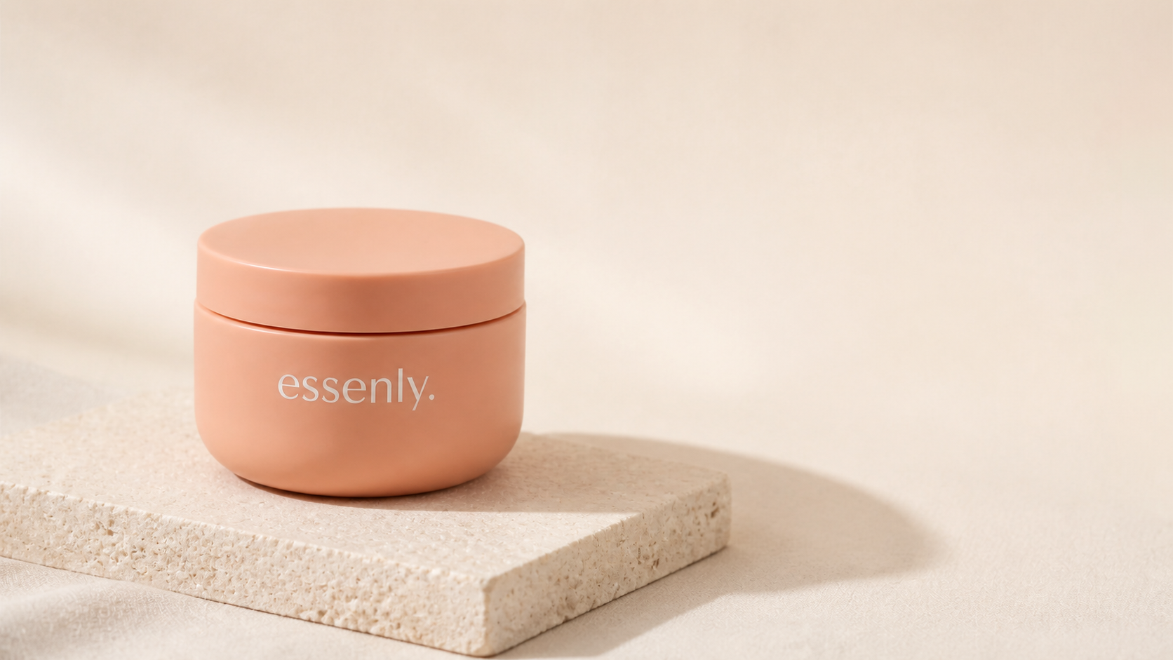 Essenly RenewShell Intense Hydrating Hair Mask in a warm neutral setting